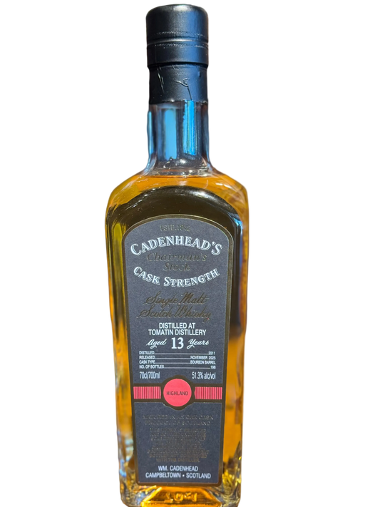 Cadenhead's Chairman's Stock Tomatin 13 Year Single Malt Scotch Whisky 102.6 Proof 700ml