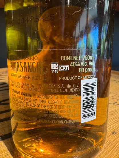 Purasangre Tequila Anejo 80 Proof 750ml