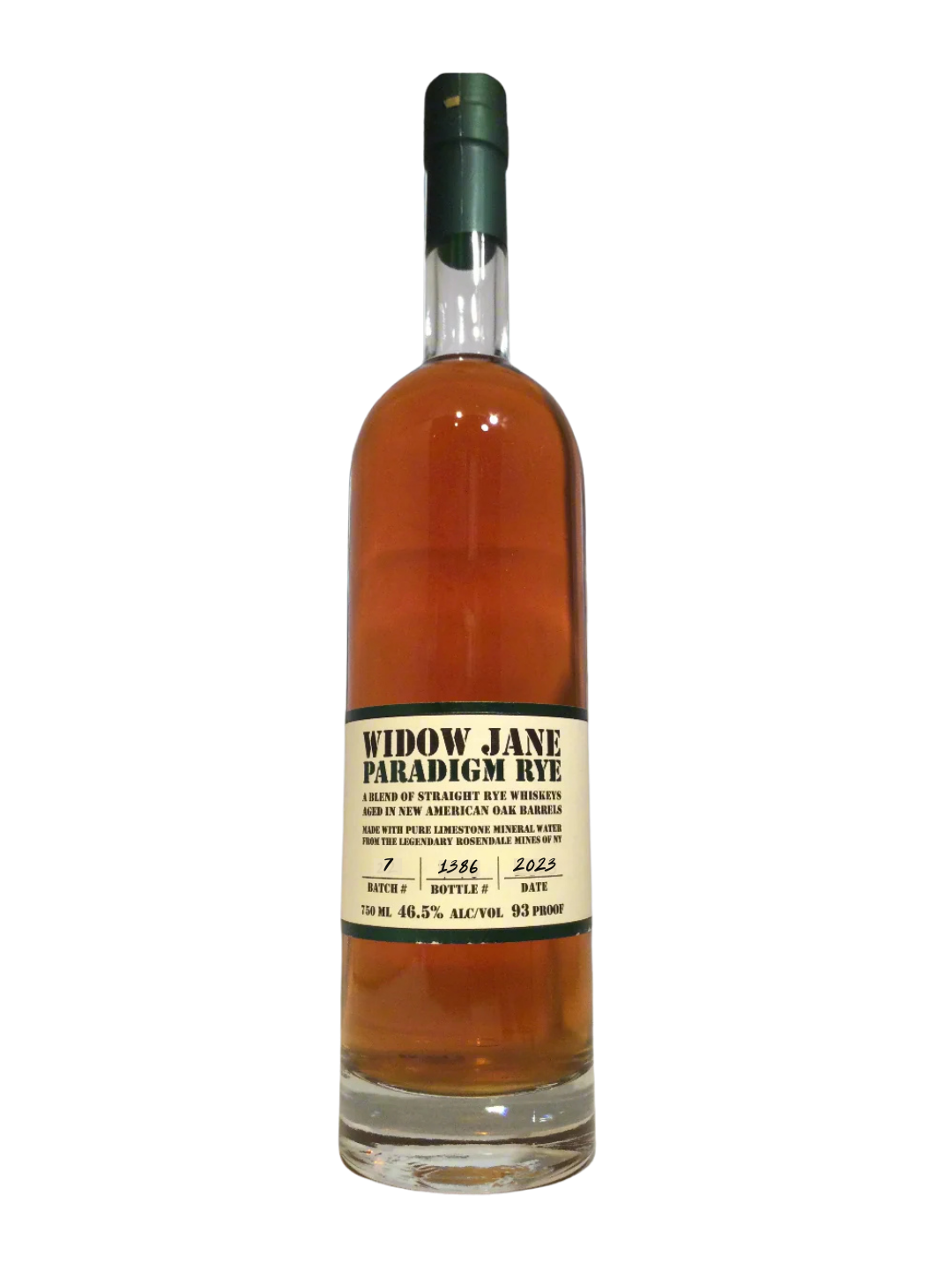 Widow Jane Paradigm Rye Whiskey 2023 Batch 7