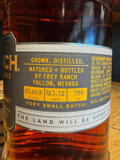 Frey Ranch Bourbon Cask Strength Very Small Batch 123 Proof 750ml