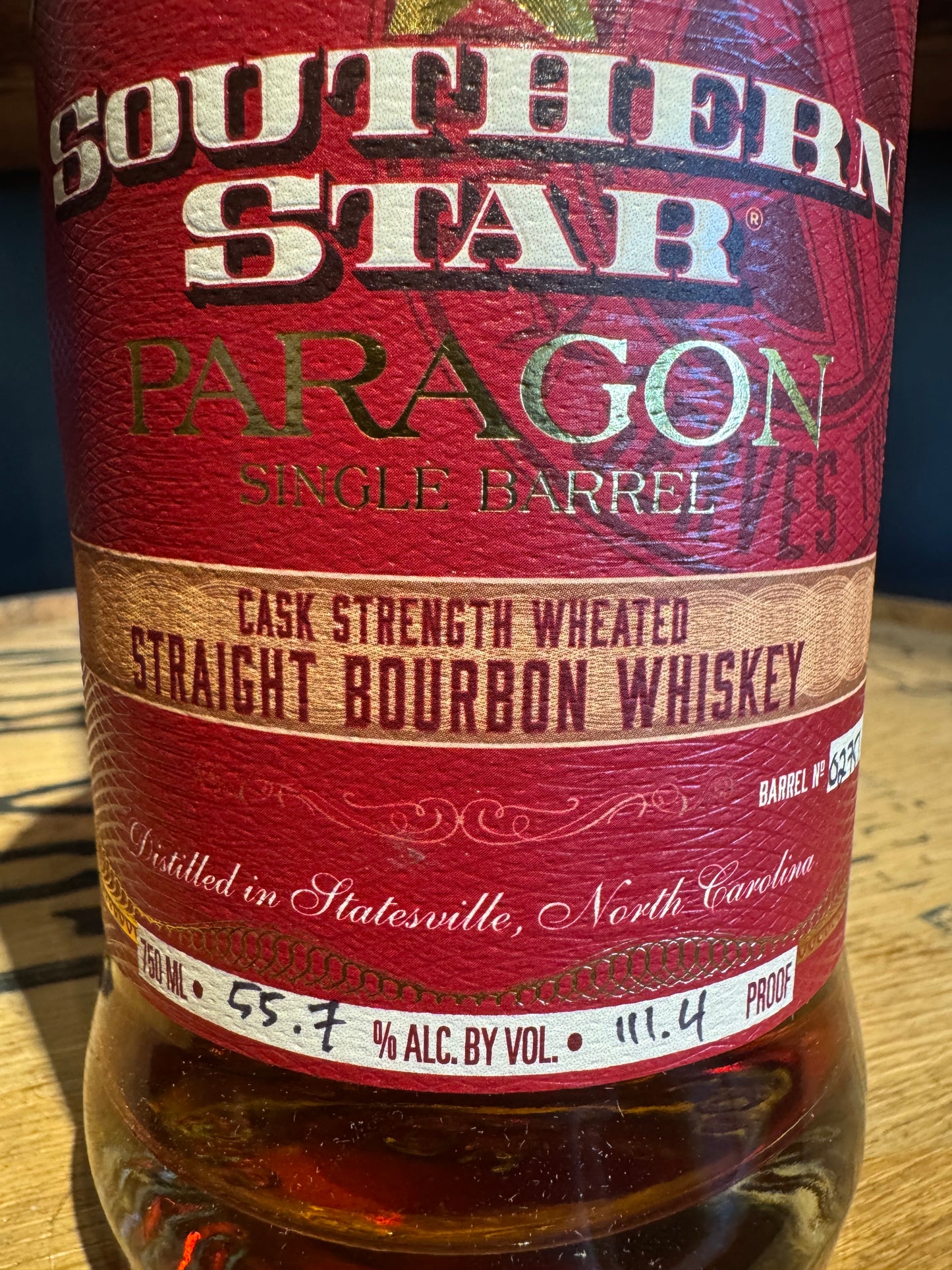 Southern Star Paragon Single Barrel Wheated Bourbon Shoppe Exclusive 111.4 Proof 750ml