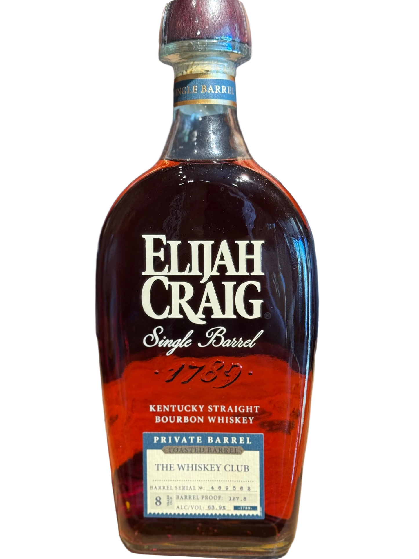 Elijah Craig Single Barrel Toasted Bourbon 127.8 Proof 750ml Rescue Barrel