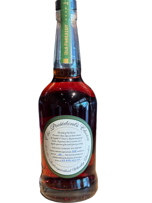 Old Forester The President's Choice Straight Rye Whiskey 2026 Release 124.9 Proof 750ml
