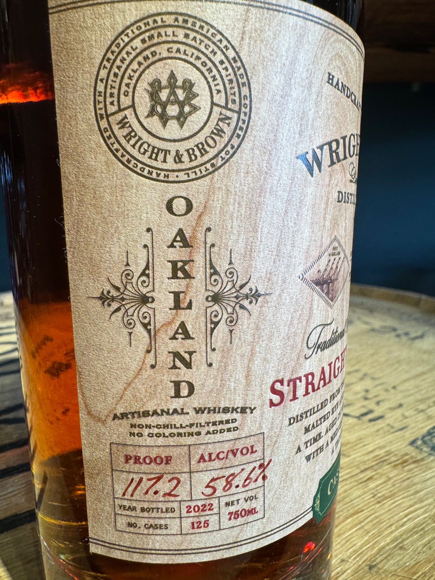 Wright & Brown Cask Strength Straight Rye Whiskey - 117.2 Proof 750ml