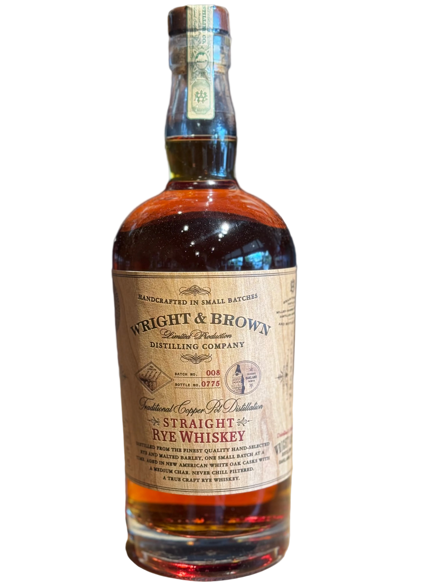 Wright & Brown Straight Rye Whiskey - 90 Proof 750ml