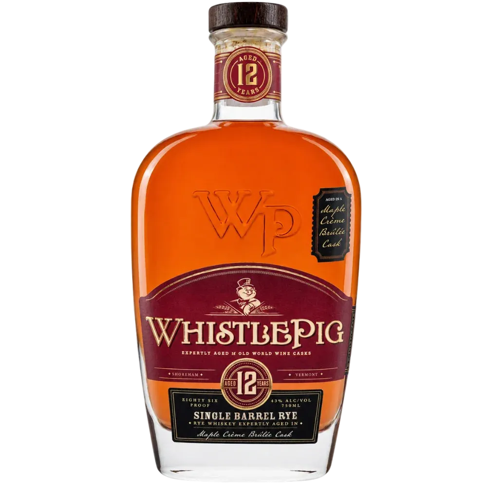 WhistlePig 12 Year Rye Limited Edition Maple Crème Brûlée Finish 86 Proof 750ml