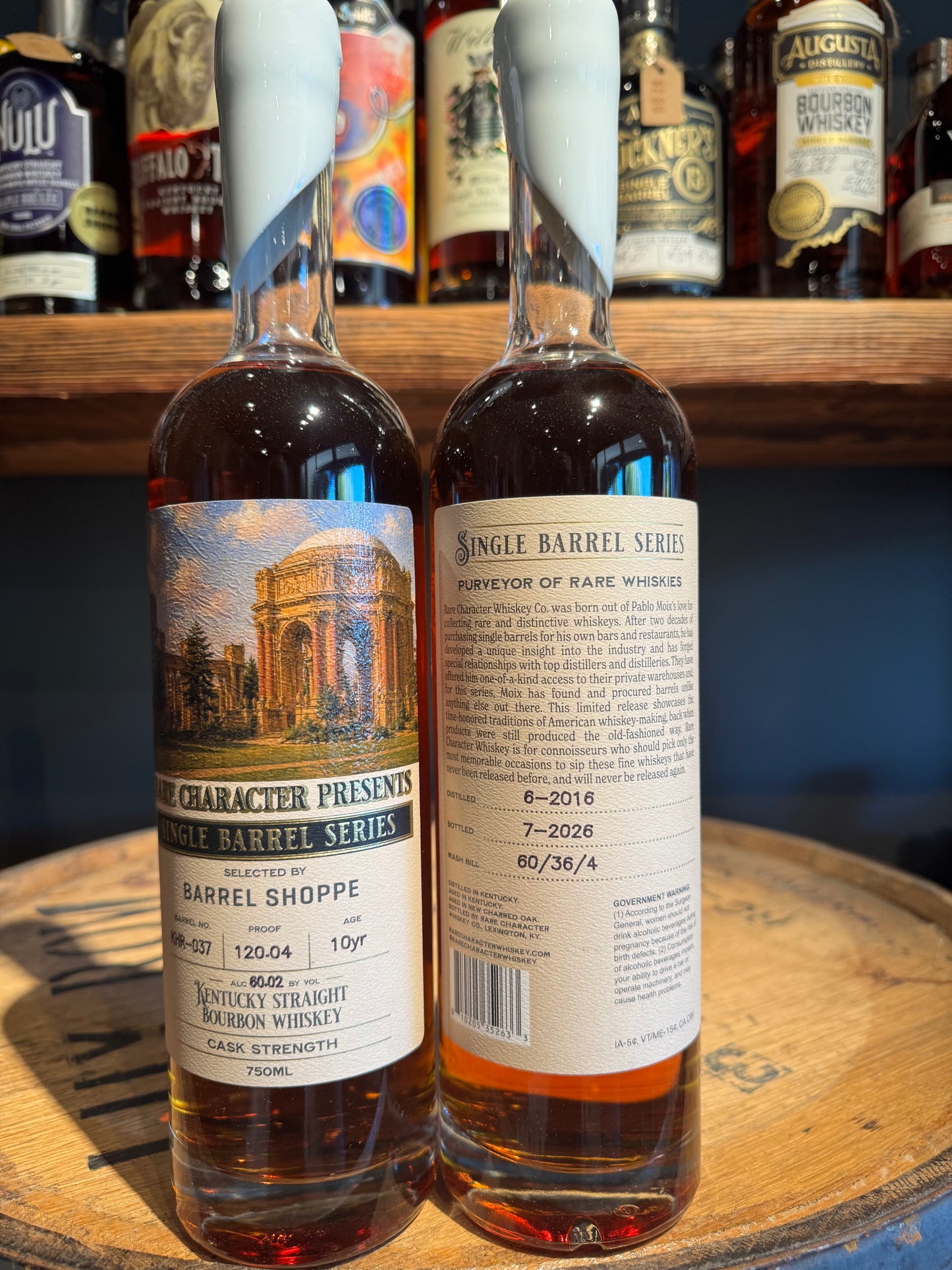 Rare Character Barrel Shoppe Single Barrel KHR-037 10 Year Bourbon 120.4 Proof 750mL