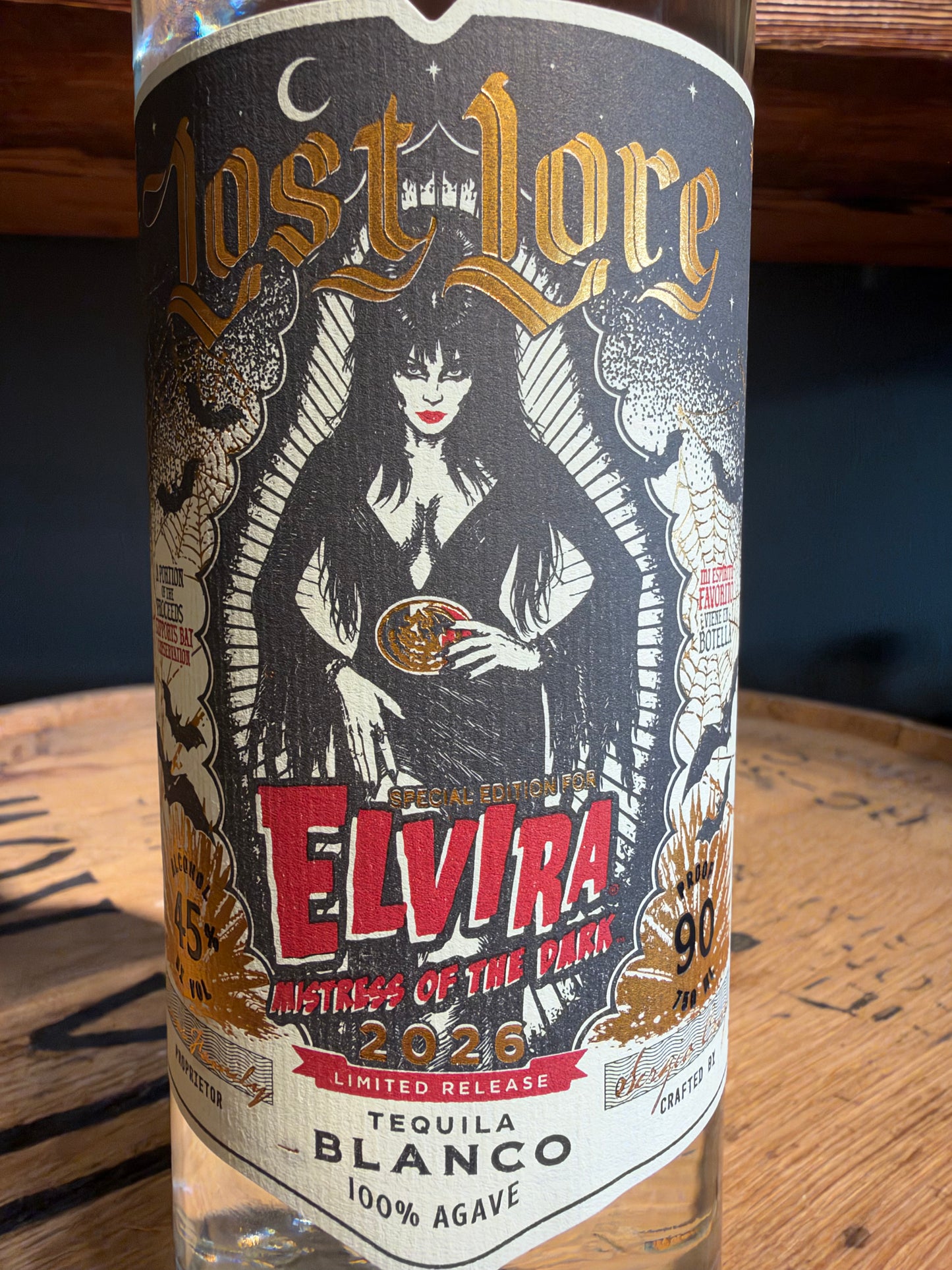 Lost Lore x Elvira Mistress of the Dark Blanco Tequila 2026 90 Proof 750mL