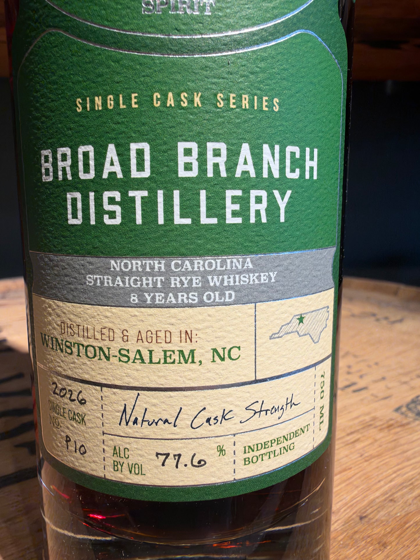 Broad Branch Distillery Lost Lantern 8 Year Single Barrel North Carolina Rye Shoppe Exclusive 155.2 Proof HAZMAT