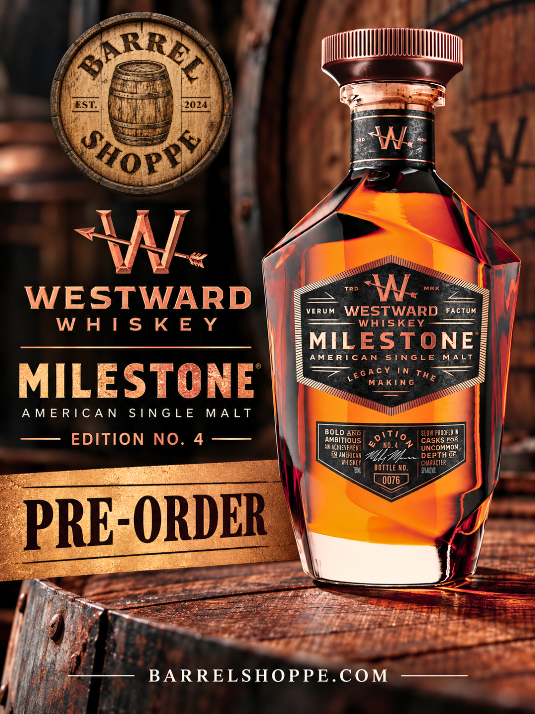 PRE-ORDER Westward Whiskey Milestone No. 4 American Single Malt