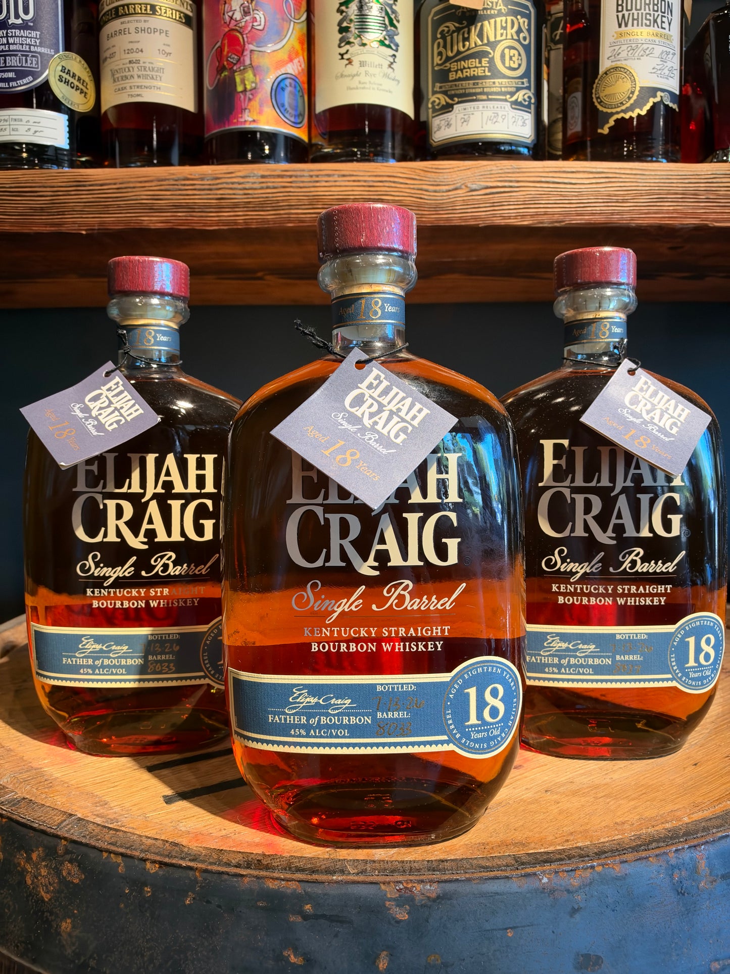 Elijah Craig 18 Year Old Single Barrel Kentucky Straight Bourbon Whiskey 2026 90 Proof 750ml