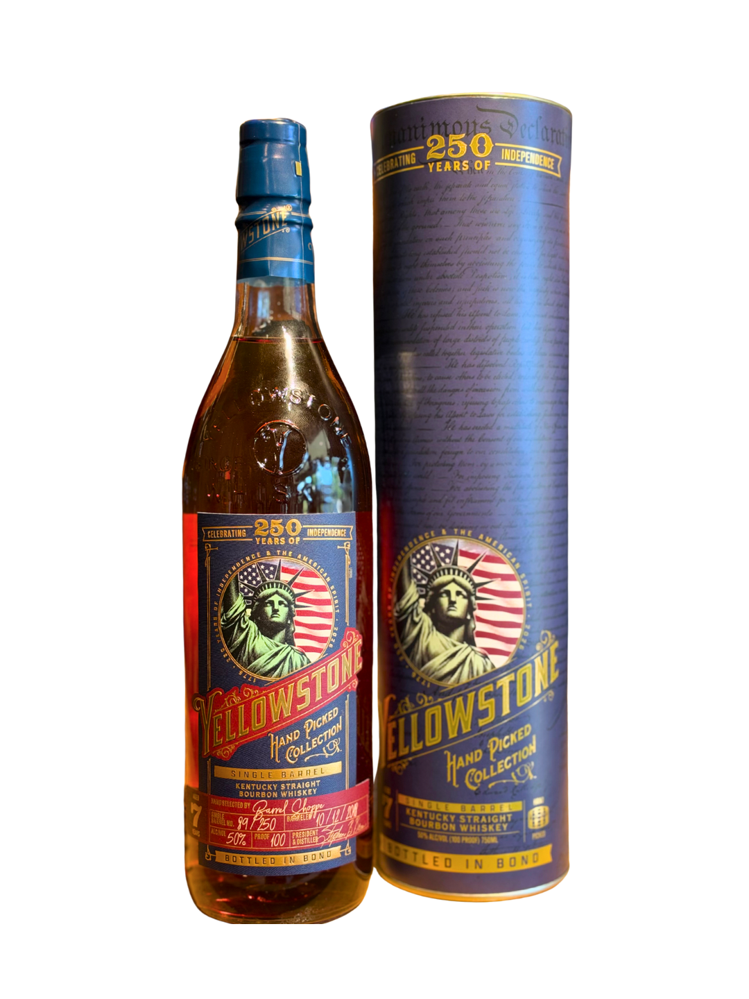 Yellowstone Handpicked Collection 250th Anniversary Bourbon Single Barrel 89/250 Barrel Shoppe Exclusive