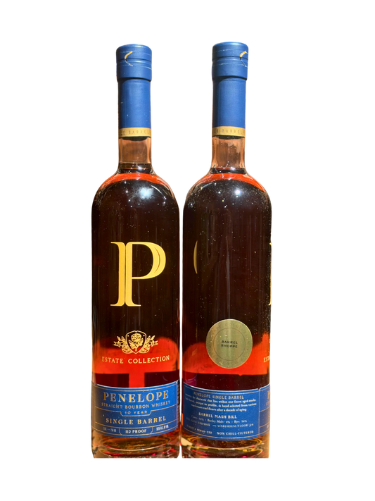 Penelope Estate Collection 10 Year Single Barrel Bourbon Shoppe Exclusive 112 Proof 750ml