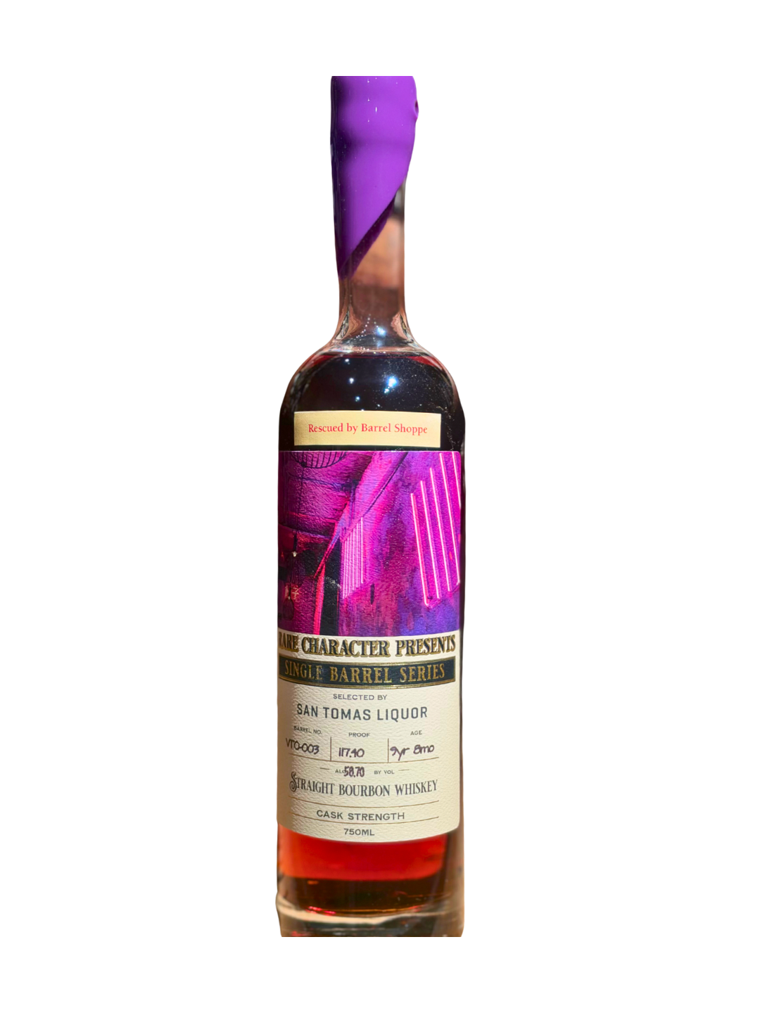 Rare Character VTO 9 Years 8 Months Single Barrel Bourbon Rescue 117.4 Proof 750ml