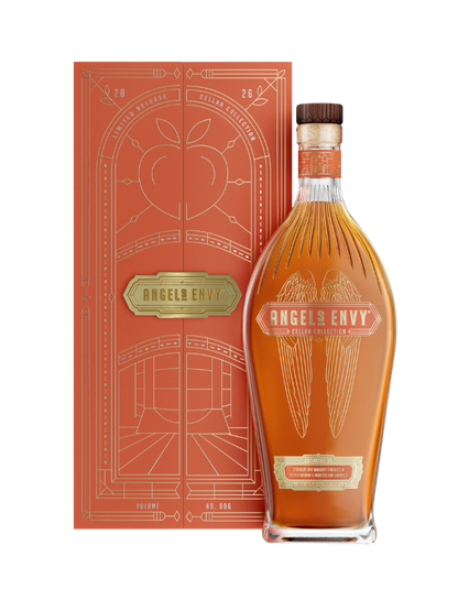 Angel’s Envy 2026 Cellar Collection Volume 6 Peach Brandy & Toasted Oak Finished Rye Whiskey 106.4 Proof 750ml