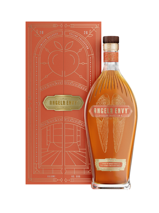 Angel’s Envy 2026 Cellar Collection Volume 6 Peach Brandy & Toasted Oak Finished Rye Whiskey 106.4 Proof 750ml