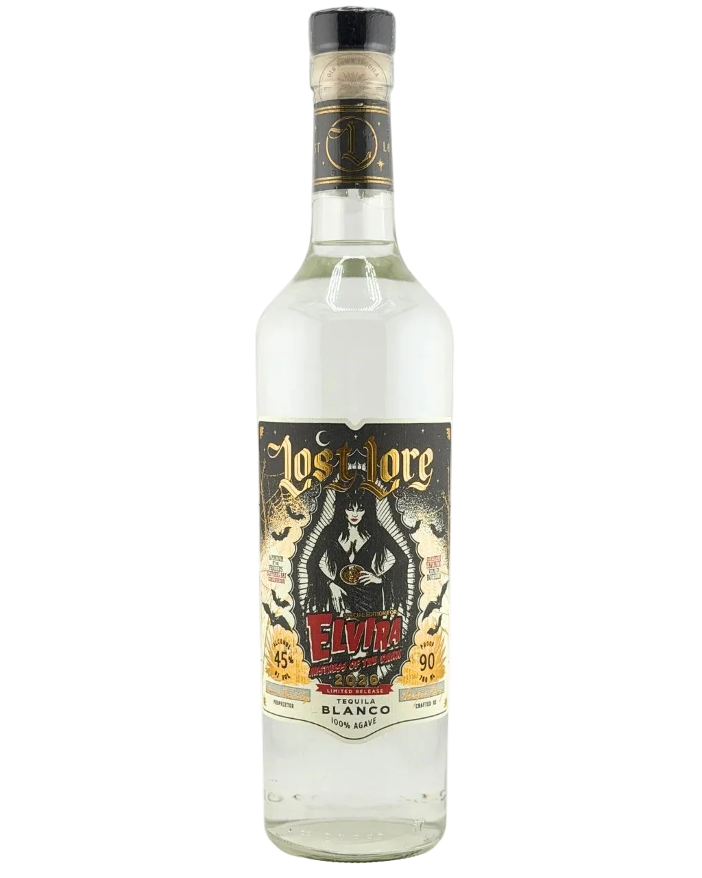 Lost Lore x Elvira Mistress of the Dark Blanco Tequila 2026 90 Proof 750mL