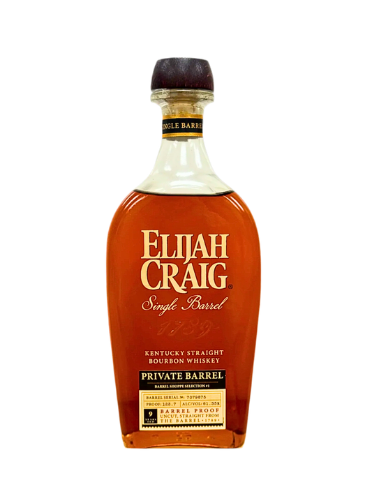 Elijah Craig Single Barrel Bourbon No. 7079875 Shoppe Exclusive #1 122 Proof