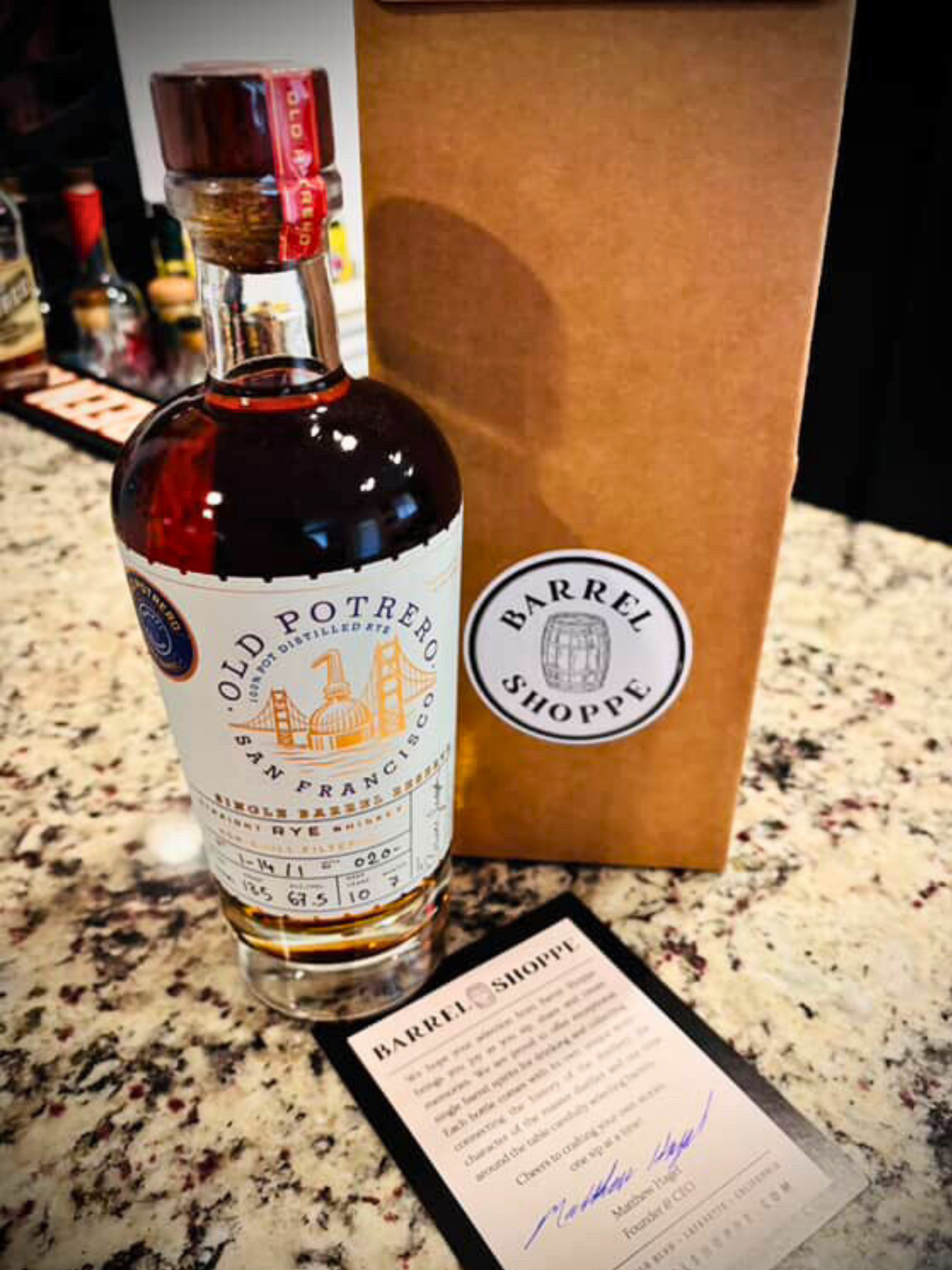 Old Potrero Single Barrel Rye 10 Year Shoppe Exclusive