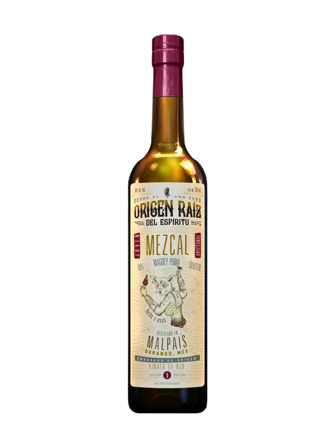 Origen Raiz Maguey Puma Mezcal 100 Proof 750ml
