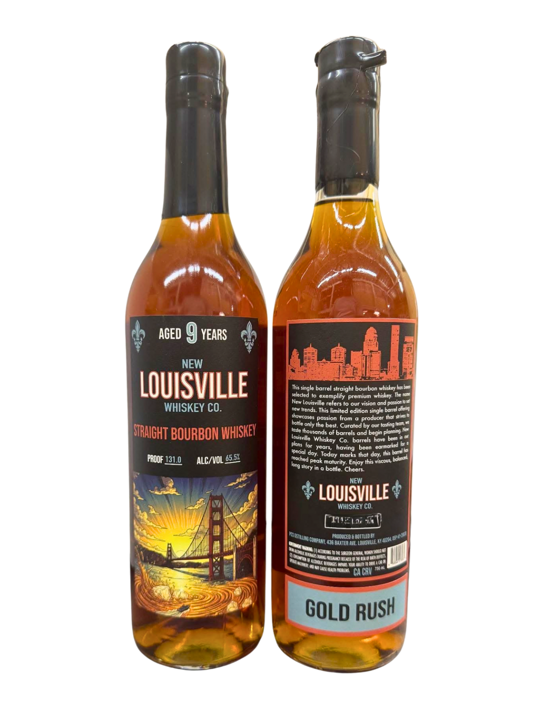 New Louisville 9 Year "Gold Rush" Bourbon Whiskey 131 Proof