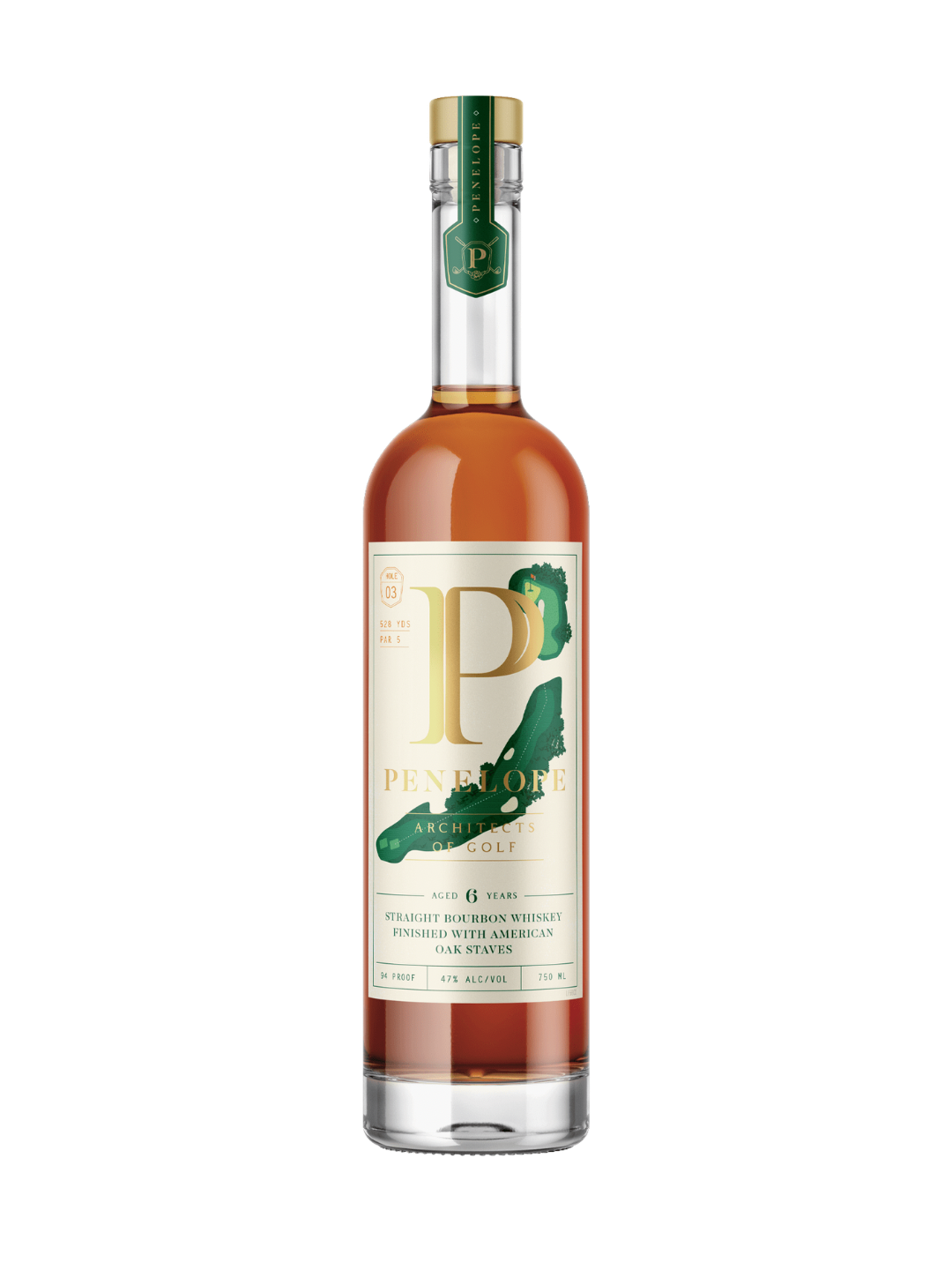 Penelope Architects of Golf Bourbon Finished With American Oak Staves Hole #3 94 Proof 750ml