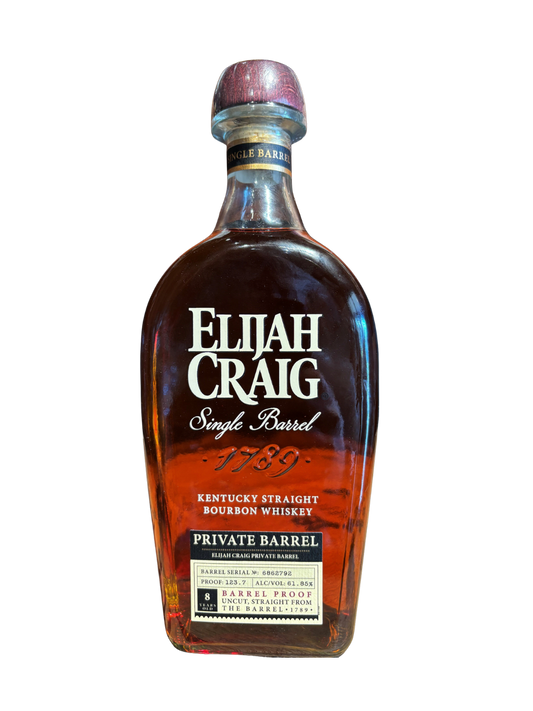 Elijah Craig Private Barrel Bourbon Barrel No. 6862792 123.7 Proof