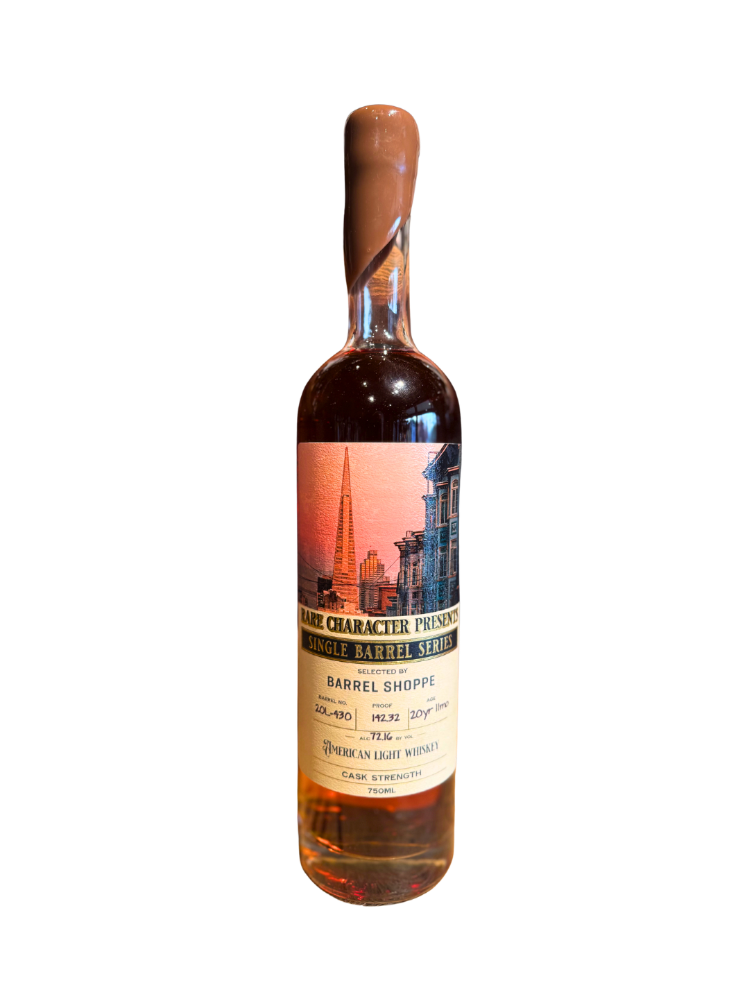 Rare Character Single Barrel 20 Year 11 Month American Light Whiskey Shoppe Exclusive Hazmat 142 Proof