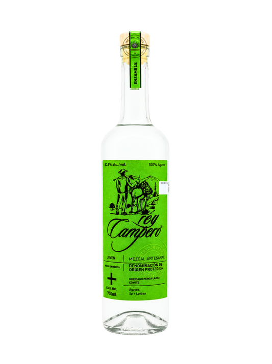 Rey Campero Coyote Mezcal Artesanal Joven, Oaxaca, Mexico 105 Proof 750ml