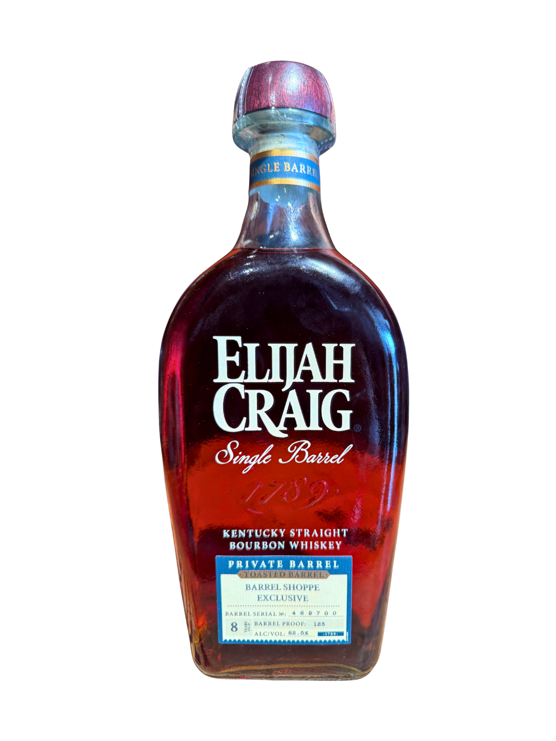 Elijah Craig Single Barrel Toasted Barrel Proof Bourbon Shoppe Exclusive 125 Proof