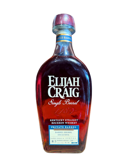Elijah Craig Single Barrel Toasted Barrel Proof Bourbon Shoppe Exclusive 125 Proof