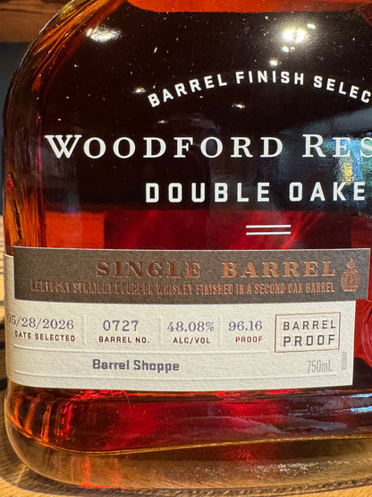 Woodford Reserve Double Oaked Bourbon Shoppe Exclusive 96 Proof 750ml