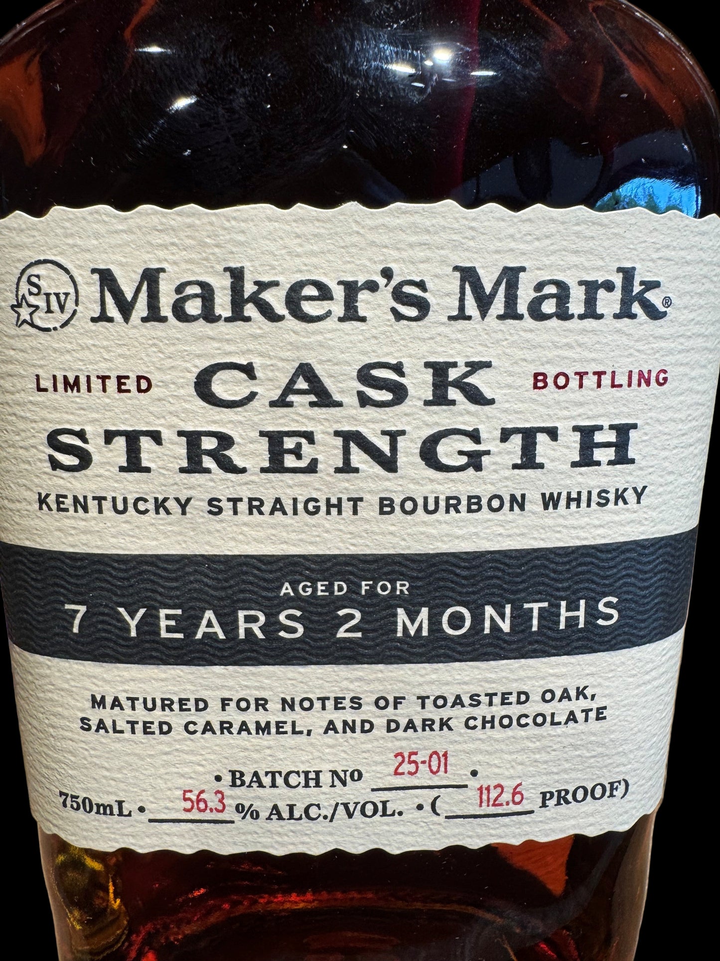 Maker's Mark Cask Strength Bourbon Aged 7 Years 2 Months Batch 25-01
