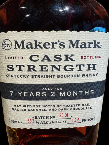Maker's Mark Cask Strength Bourbon Aged 7 Years 2 Months Batch 25-01