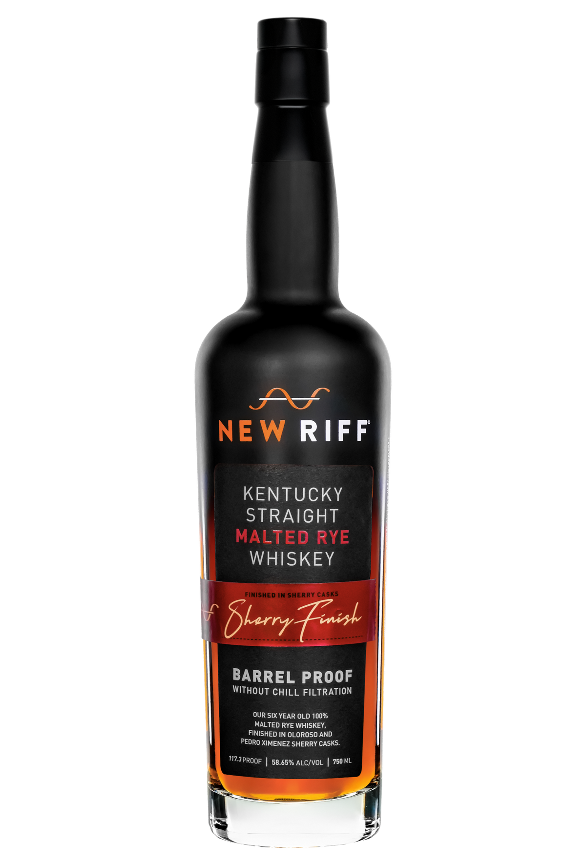 New Riff Barrel Proof Malted Rye Whiskey Finished in Sherry Casks - 117.3 Proof 750ml