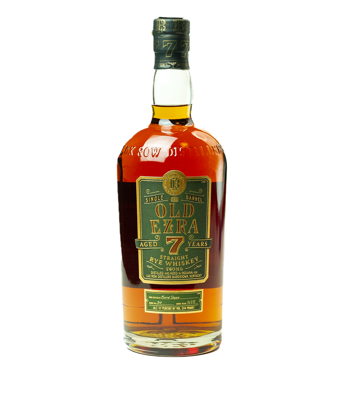 Old Ezra 7 Year Straight Rye Whiskey Single Barrel