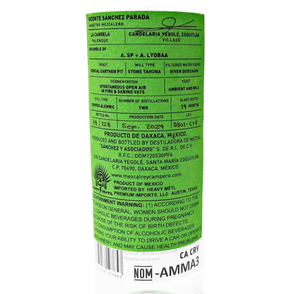 Rey Campero 'Coyote' Mezcal Artesanal Joven, Oaxaca, Mexico 105 Proof 750ml