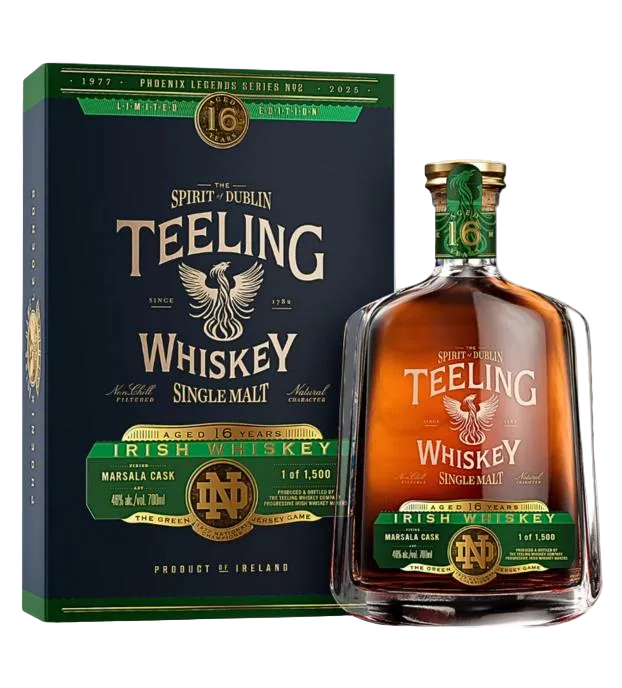 Teeling 16 Year Phoenix Legends Series No. 2 x Notre Dame Irish Single Malt Whiskey 92 Proof 700ml