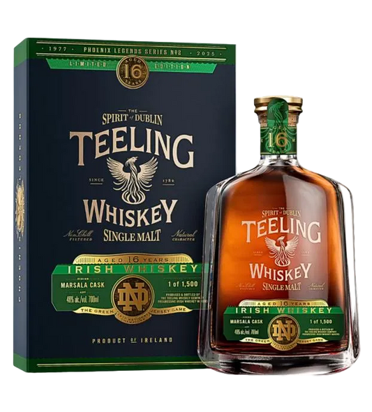 Teeling 16 Year Phoenix Legends Series No. 2 x Notre Dame Irish Single Malt Whiskey 92 Proof 700ml