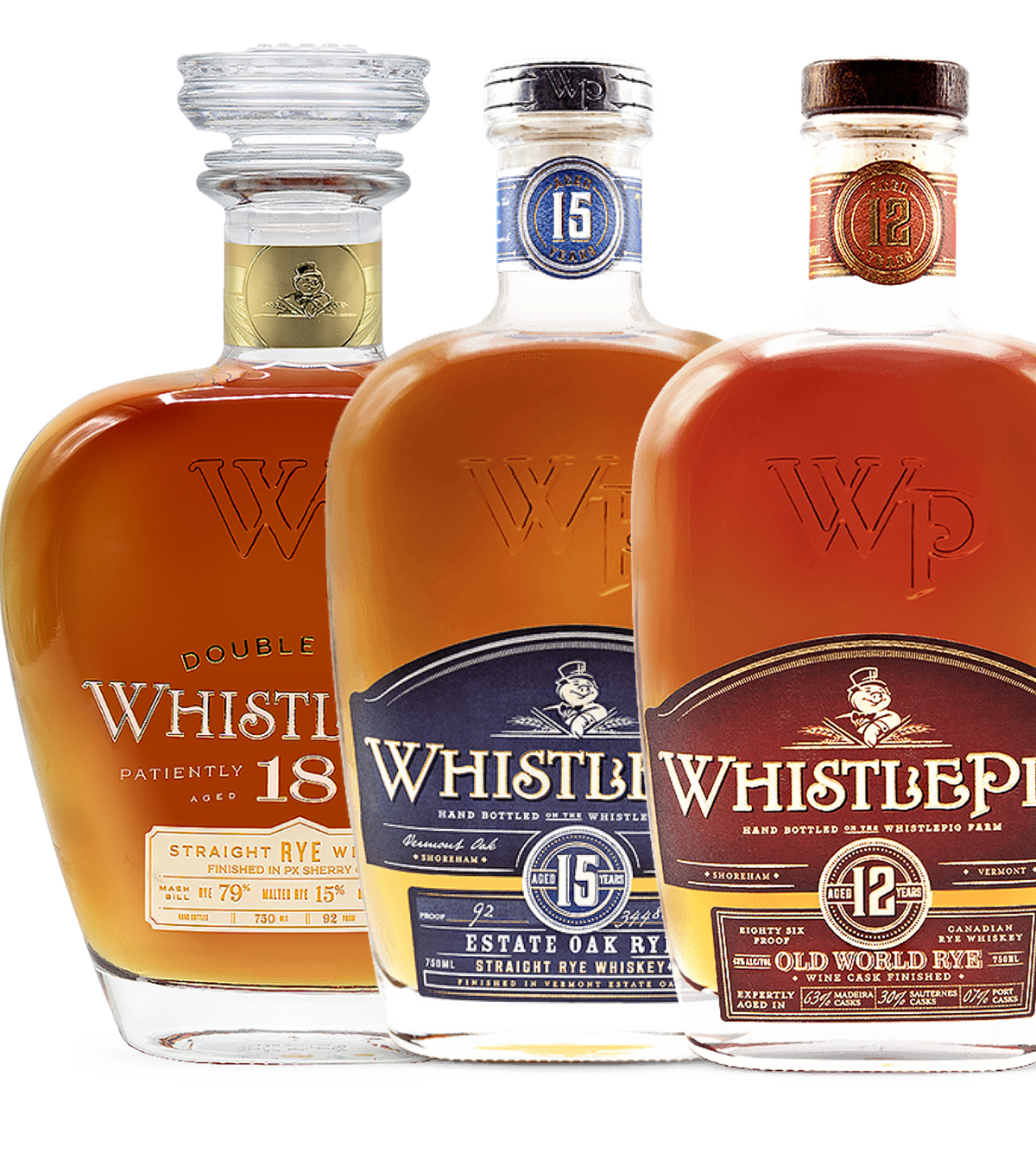 WhistlePig 18Year, 15Year, 12Year Single Barrel