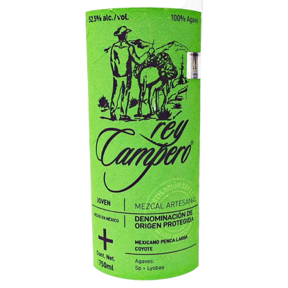 Rey Campero 'Coyote' Mezcal Artesanal Joven, Oaxaca, Mexico 105 Proof 750ml